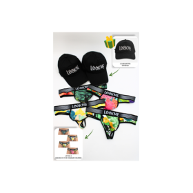 Pack 4 Strings Homme LM2402-57 LOOKME + 2 Casquettes Offertes